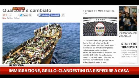 Immigrazione, Grillo: clandestini da rispedire  a casa