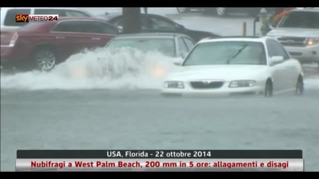 Nubifragi a West Palm Beach, 200 mm in 5 ore