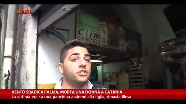 Vento sradica palma, morta una donna a Catania