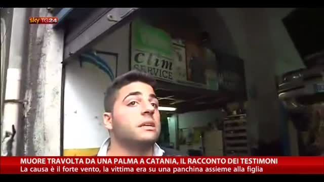 Vento sradica palma, morta una donna a Catania