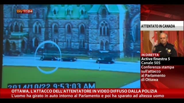 Ottawa, attacco dell'attentatore in video diffuso da polizia