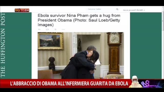 L'abbraccio di Obama all'infermiera guarita da ebola