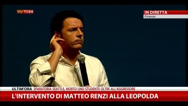 Renzi: nel 2011 capii che l'Italia era scalabile