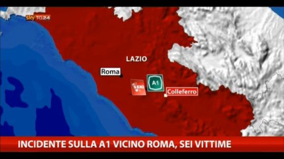 Incidente sulla A1 vicino a Roma, sei vittime