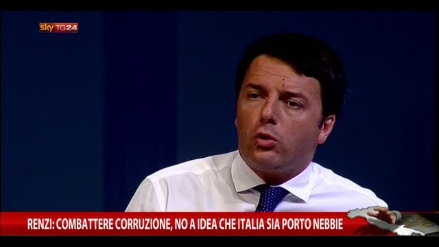 Renzi: combattere la corruzione in Italia