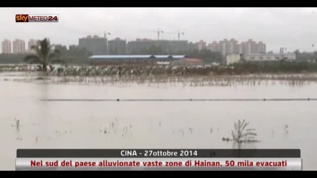 A sud della Cina alluvionate vaste zone, 50mila evacuati