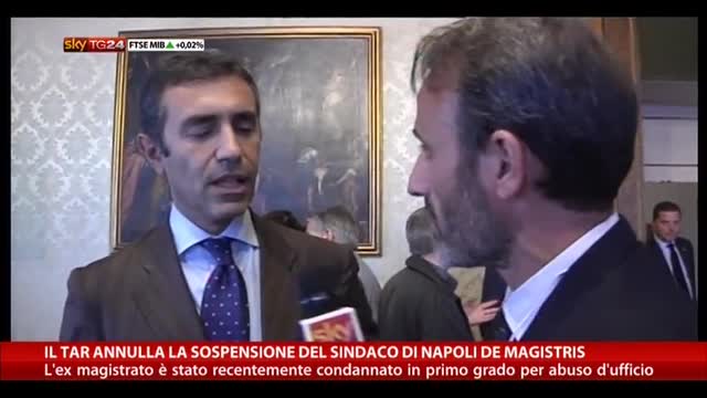 Napoli, Tar annulla la sospensione del sindaco De Magistris