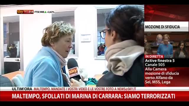 Sfollati di Marina di Carrara: "Siamo terrorizzati"