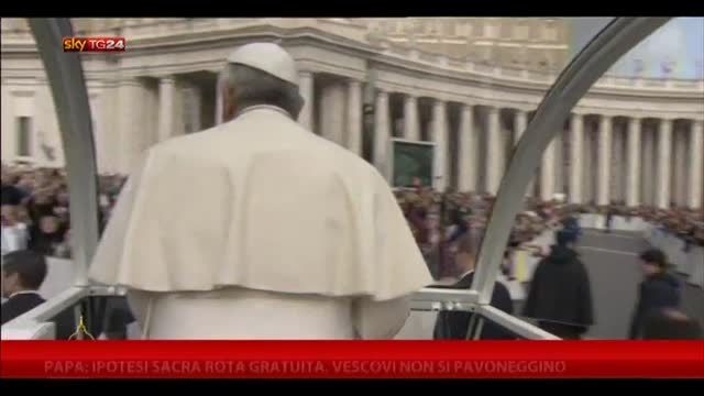 Papa: Ipotesi Sacra Rota gratuita, vescovi non si vantino