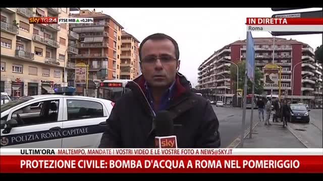 Protezione civile, bomba d'acqua a Roma nel pomeriggio