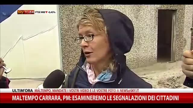 Maltempo Carrara, pm: esamineremo segnalazioni cittadini