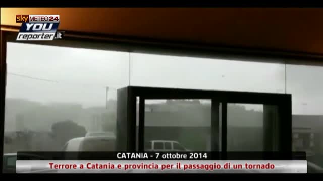 Terrore a Catania e provincia colpite da un violento tornado