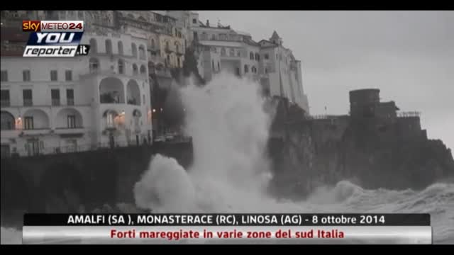 Forti mareggiate in varie zone del sud Italia