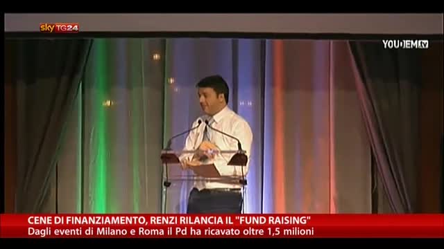 Cene di finanziamento, Renzi rilancia il "fundraising"