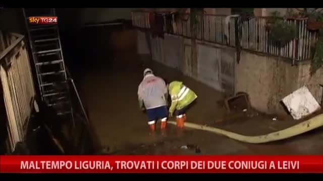 Maltempo Liguria, trovati i corpi dei due coniugi a Leivi