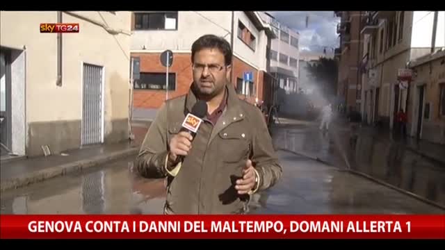 Genova conta i danni del maltempo, domani allerta 1