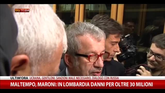 Maltempo, Maroni: in Lombardia danni per oltre 30 milioni