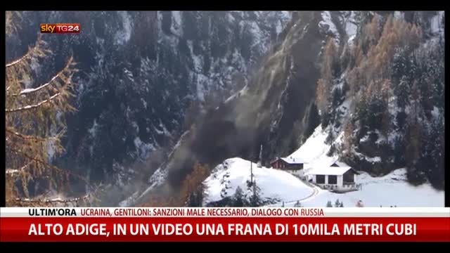 Alto Adige, in un video una frana di 10mila metri cubi