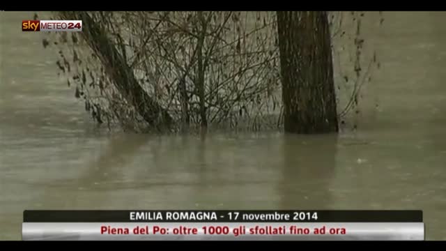 Emilia-Romagna, piena Po: oltre 1000 sfollati fino ad ora