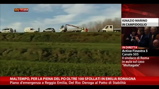 Maltempo, per piena Po oltre 100 sfollati in Emilia Romagna