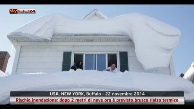 New York, rischio inondazione: dopo 2 metri di neve il caldo