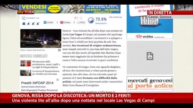 Genova, rissa dopo la discoteca: un morto e 2 feriti