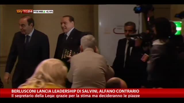 Berlusconi lancia leadershio di Salvini, Alfano contrario