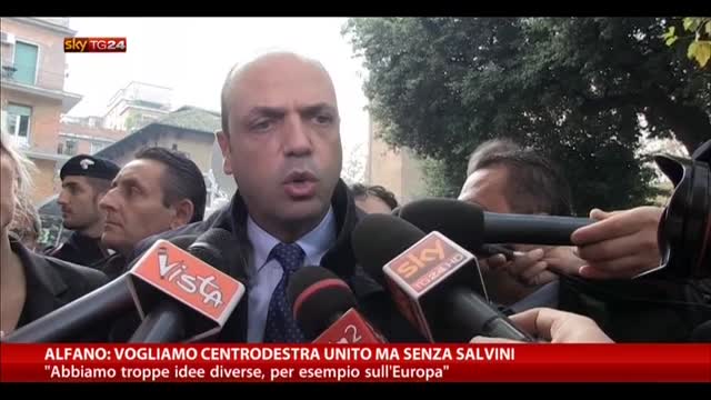Alfano: vogliamo centrodestra unito senza Salvini