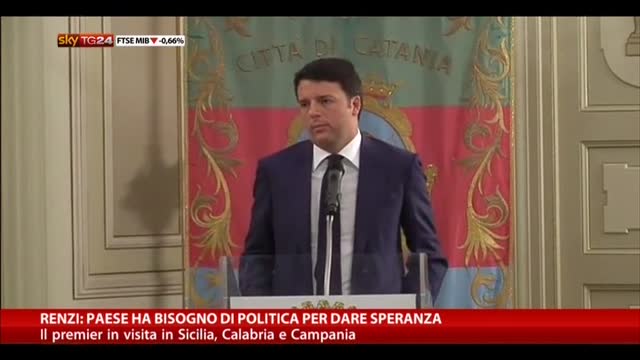 Renzi: "Il Paese ha bisogno di politica per dare speranza"