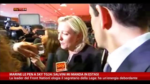 Marine Le Pen a Sky TG24: Salvini mi manda in estasi
