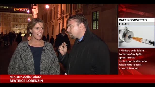 Vaccini, Lorenzin: primi esami stanno dando esito negativo