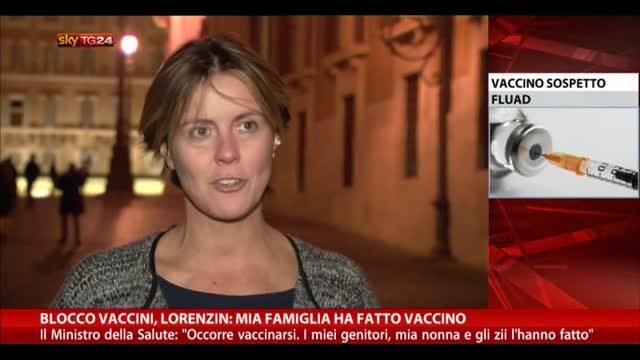 Vaccini, Lorenzin: mia famiglia ha fatto il vaccino