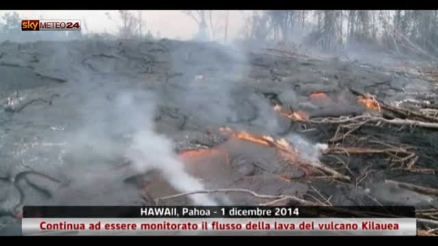 Hawaii, monitorato il flusso della lava del vulcano Kilauea