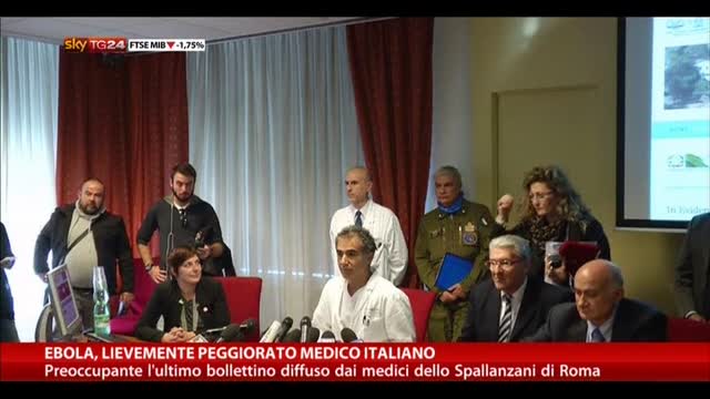 Ebola, lievemente peggiorato medico italiano