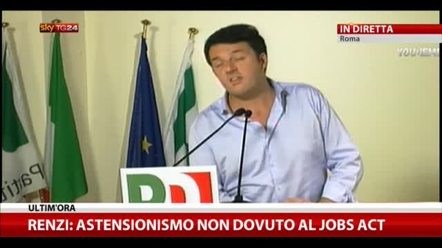 Renzi: avanza una nuova destra, salta Grillo e cresce PD