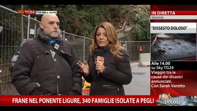 Frane nel Ponente Ligure, 340 famiglie isolate a Pegli