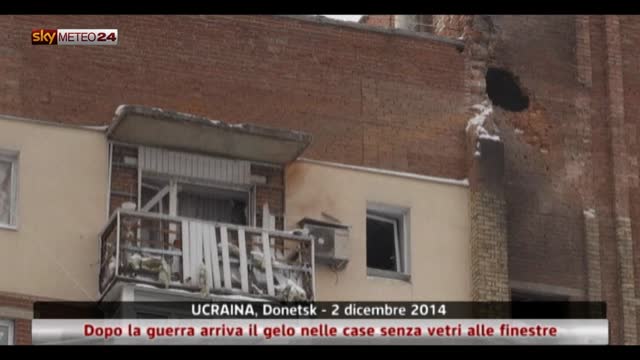 Ucraina: dopo la guerra arriva gelo nelle case senza vetri