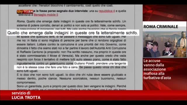 Mafia Capitale, Renzi: è uno schifo, presto i processi