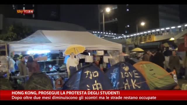 Hong Kong, prosegue la protesta degli studenti