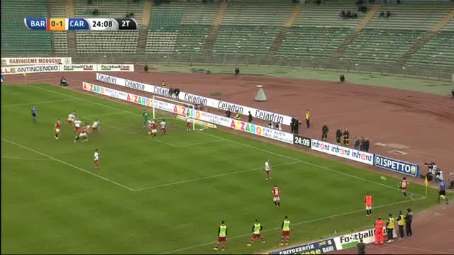 Bari-Carpi, un gol fantasma anche in Serie B