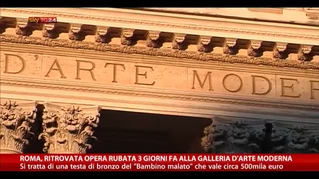 Galleria Arte Moderna Roma, trovata opera rubata 3 giorni fa