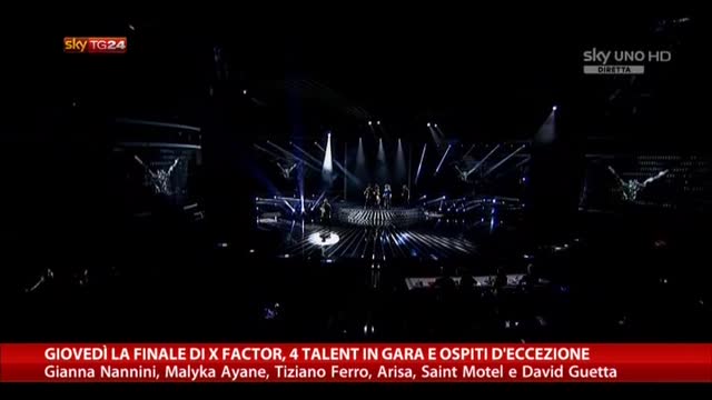 Giovedì finale di X Factor, 4 in gara e ospiti d'eccezione