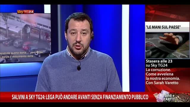 Salvini: Lega può vivere senza finanziamento pubblico