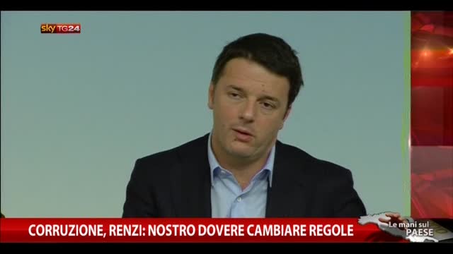 Corruzione, Renzi: nostro dovere cambiare regole