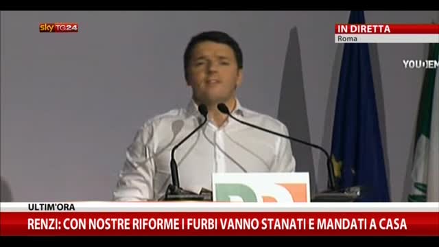 Renzi: "Il PD è quello che cambia l'Italia, non che mugugna"
