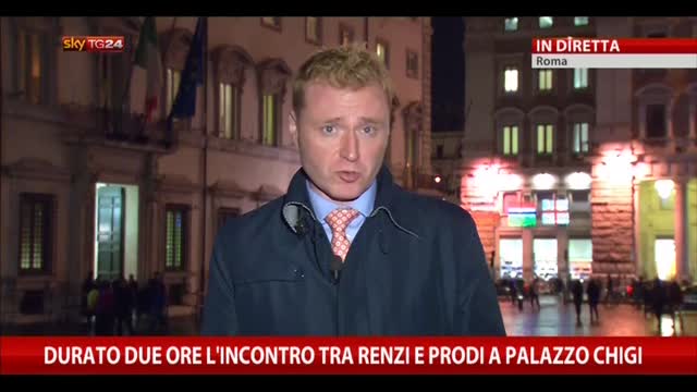 Durato due ore l'incontro tra Renzi e Prodi a Palazzo Chigi