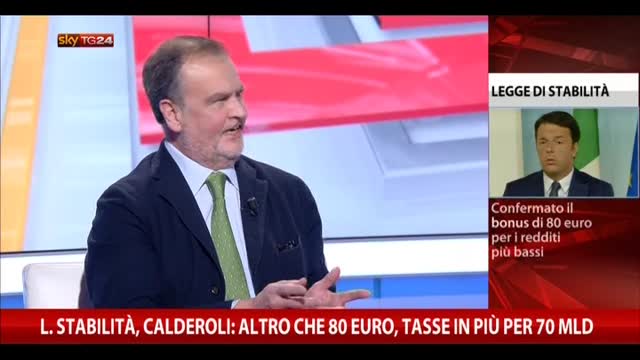 Calderoli: altro che 80 euro, tasse in più per 70 mld