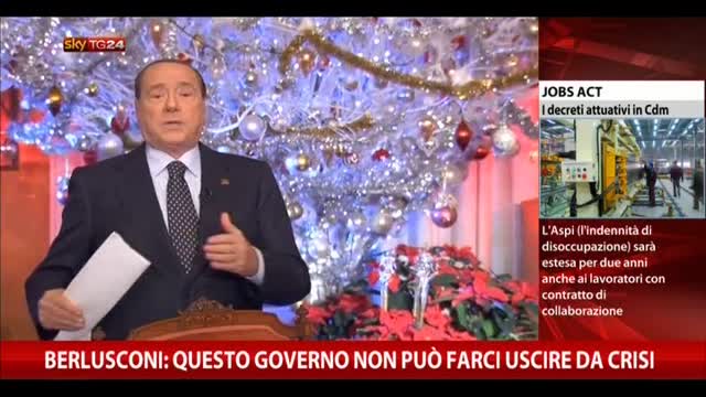 Berlusconi: questo governo non può farci uscire dalla crisi