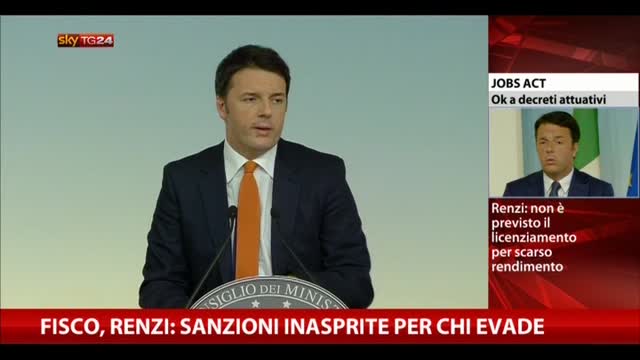 Jobs Act, Renzi: è rivoluzione copernicana