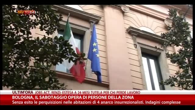 Bologna, il sabotaggio opera di persone della zona